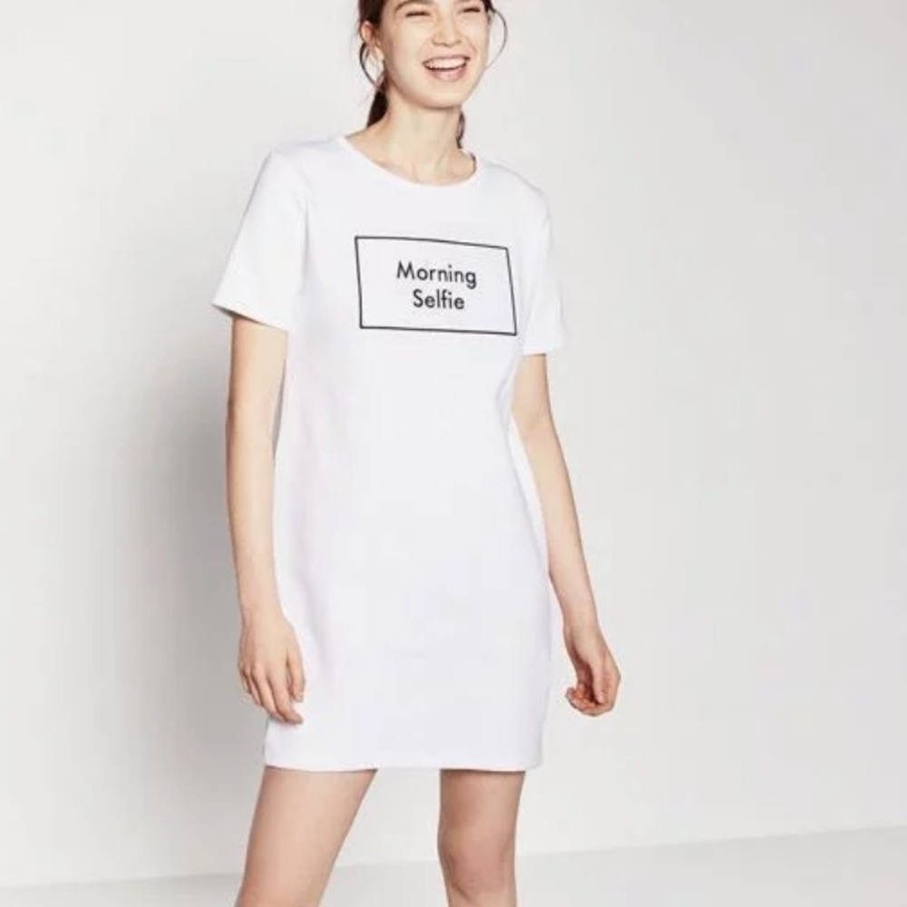 Zara Morning Selfie Shirt Dress NEW